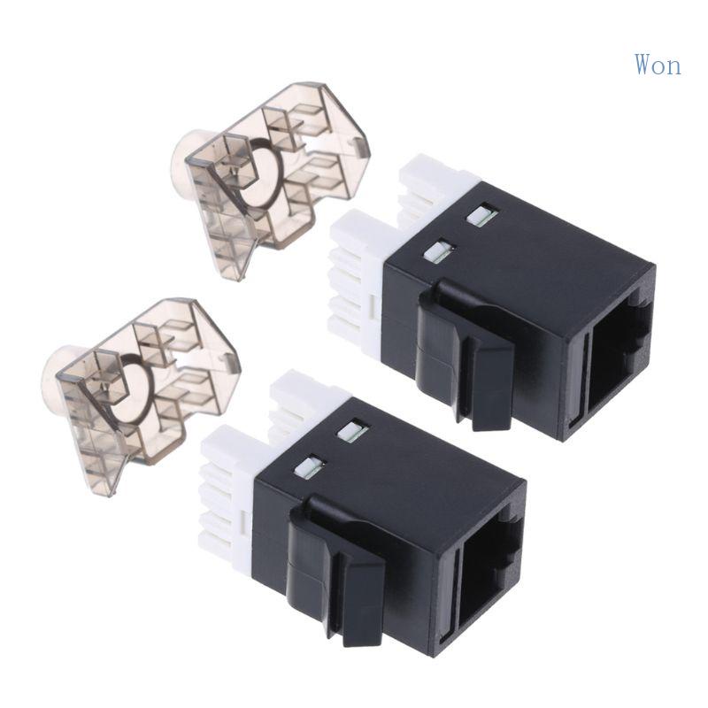 Set 2 Giắc Nối Chuyển Đổi UTP CAT6 RJ45 Chuyên Dụng Chất Lượng Cao