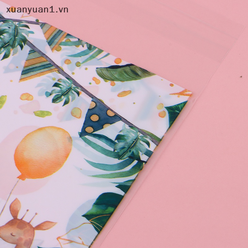 Set 50 Túi Đựng Bánh Kẹo Chủ Đề Động Vật Rừng Cây Dùng Làm Quà Tặng Sinh Nhật