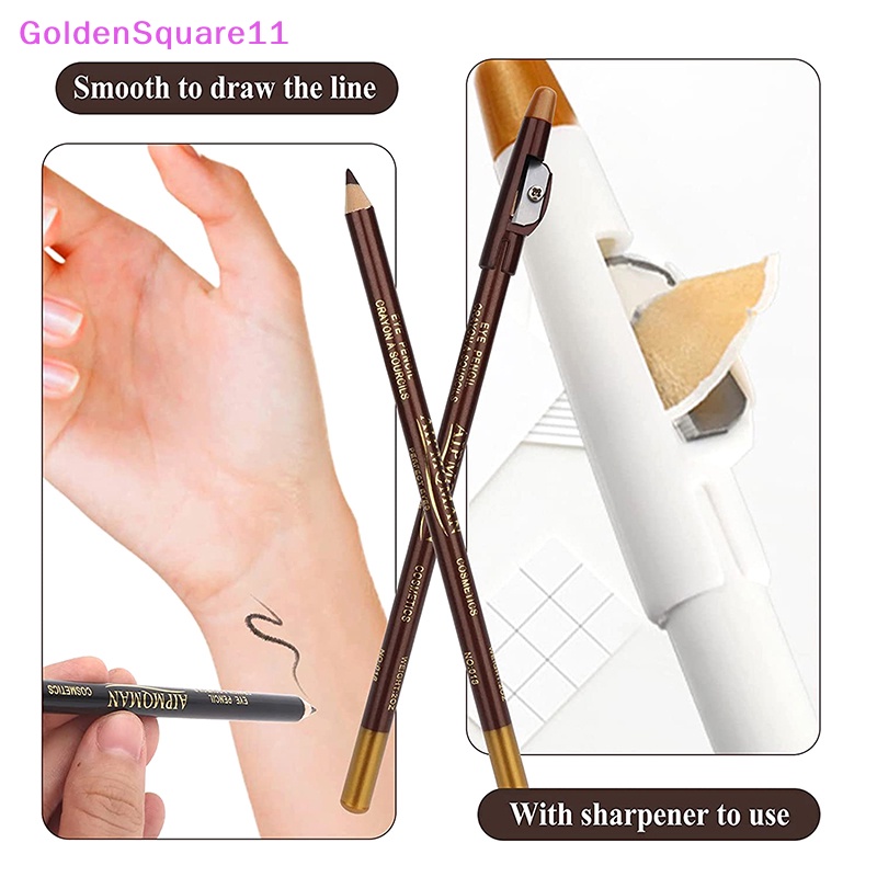 1 Cây Bút Chì Kẻ Đường Viền Tóc Màu Vàng Đồng Kèm Đồ Chuốt Tiện Dụng Cho Thợ Cắt Tóc