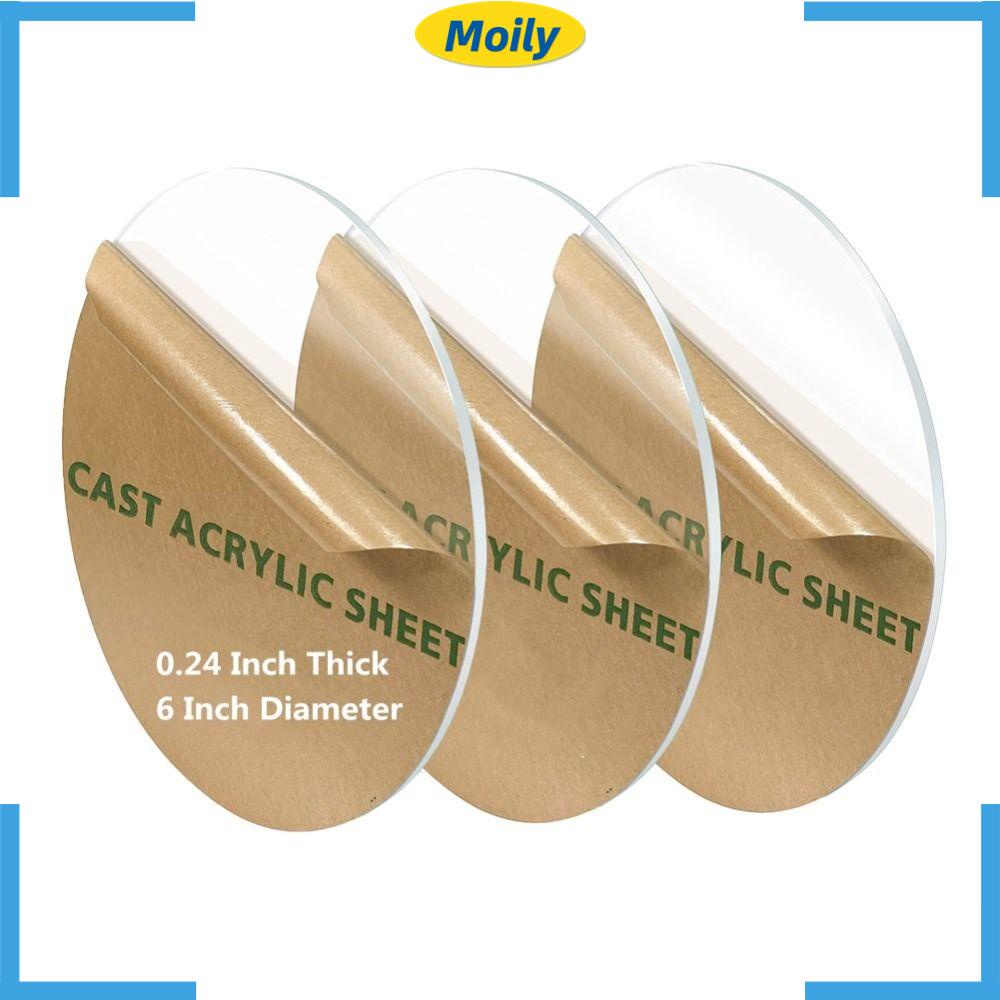 MOILYVN Bộ 3 Tấm Nhựa Acrylic Dày 0.24inch Chất Lượng Cao