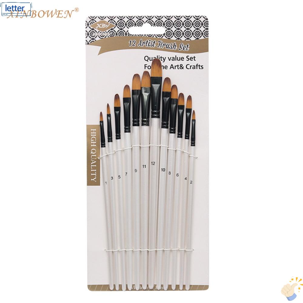 Bộ Cọ Vẽ Màu Nước Bằng Sợi Nylon Chuyên Dụng