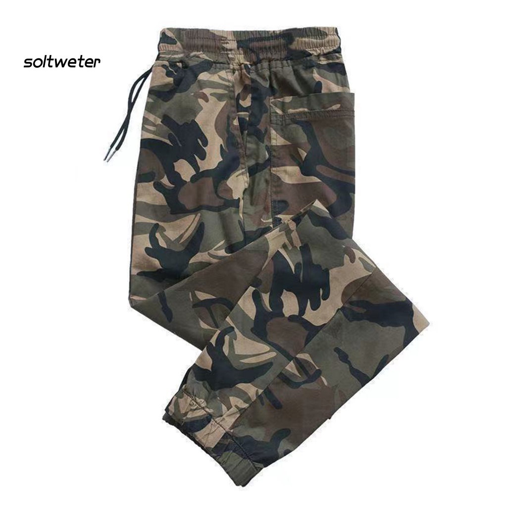 Quần Thể Thao Lưng Thun Rút Dây Họa Tiết Rằn Ri Thời Trang Xuân Thu Cho Nam