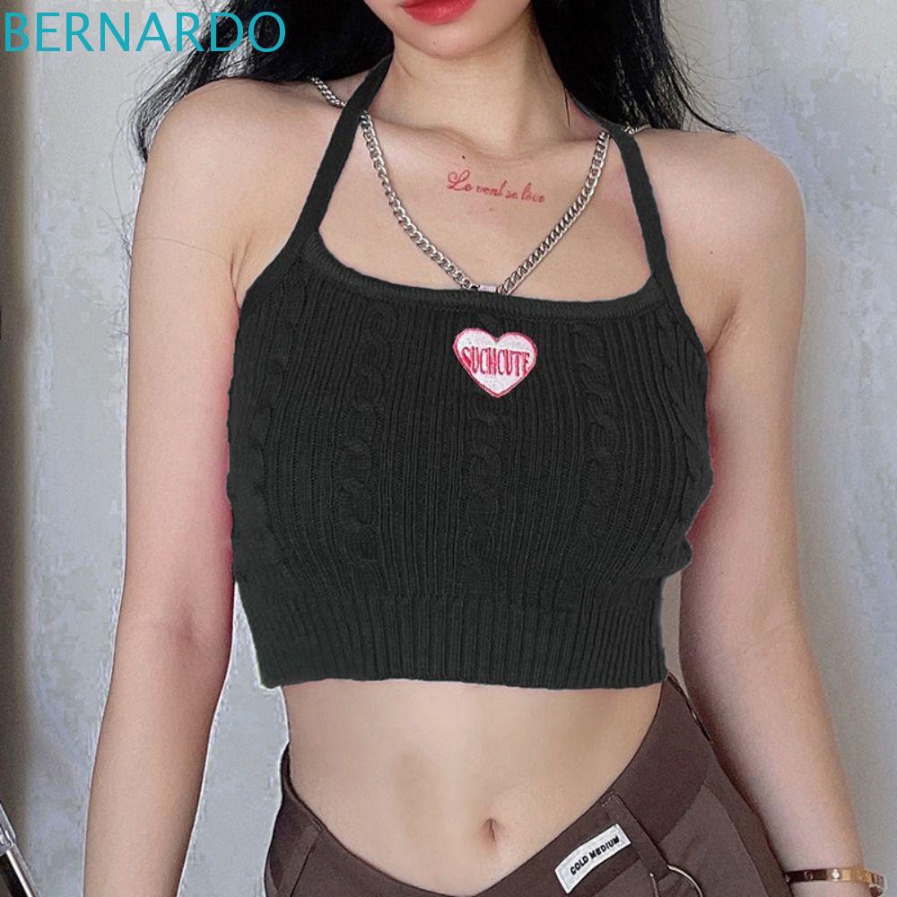 Bernardo Bộ Bikini Ngắn Không Tay Thêu Hình Trái Tim Phong Cách Vintage Ngọt Ngào Thời Trang