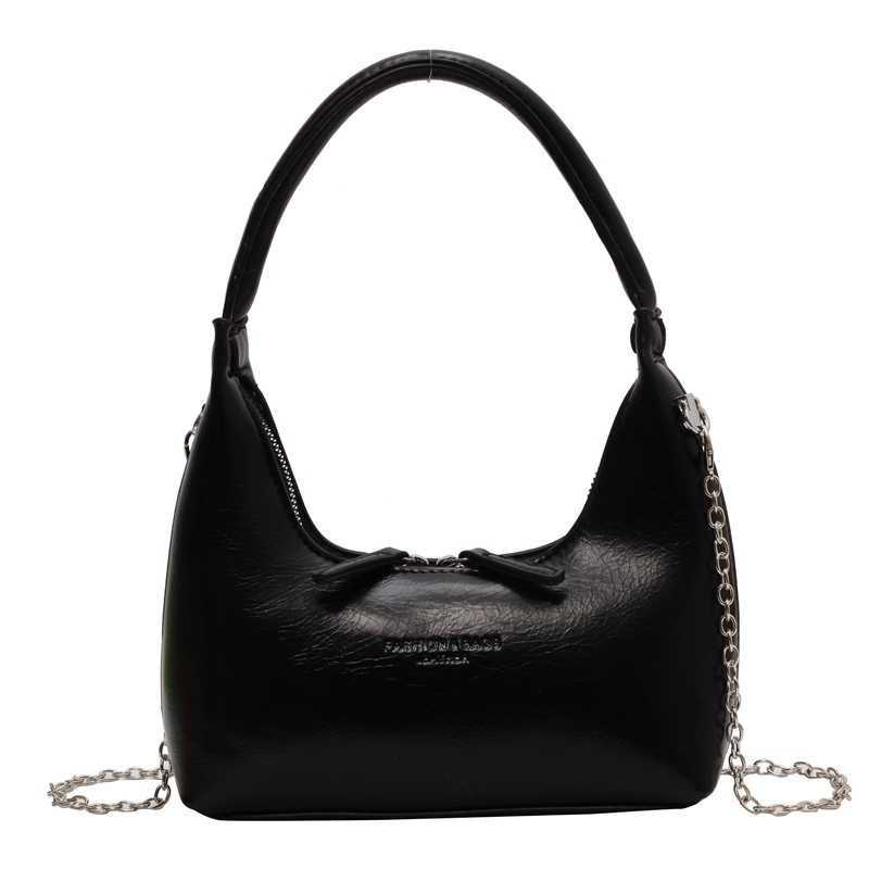 Túi Đeo Vai Da PU Phối Dây Xích Thiết Kế Đơn Giản Thời Trang Cho Nữ