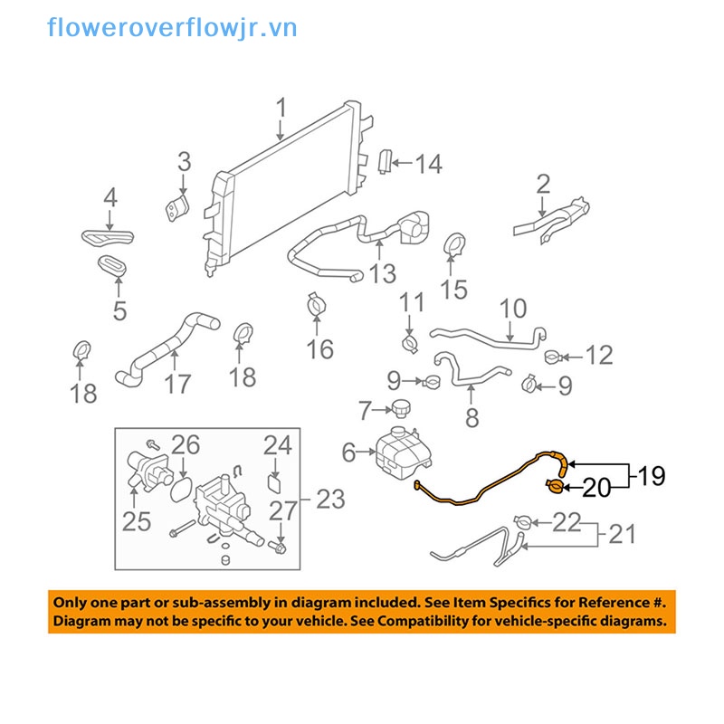 Ống Dẫn Nhiệt FJR Cho Chevrolet Cruze 1.88 55569809 Túi Đeo Chéo Thời Trang Sành Điệu Cao Cấp