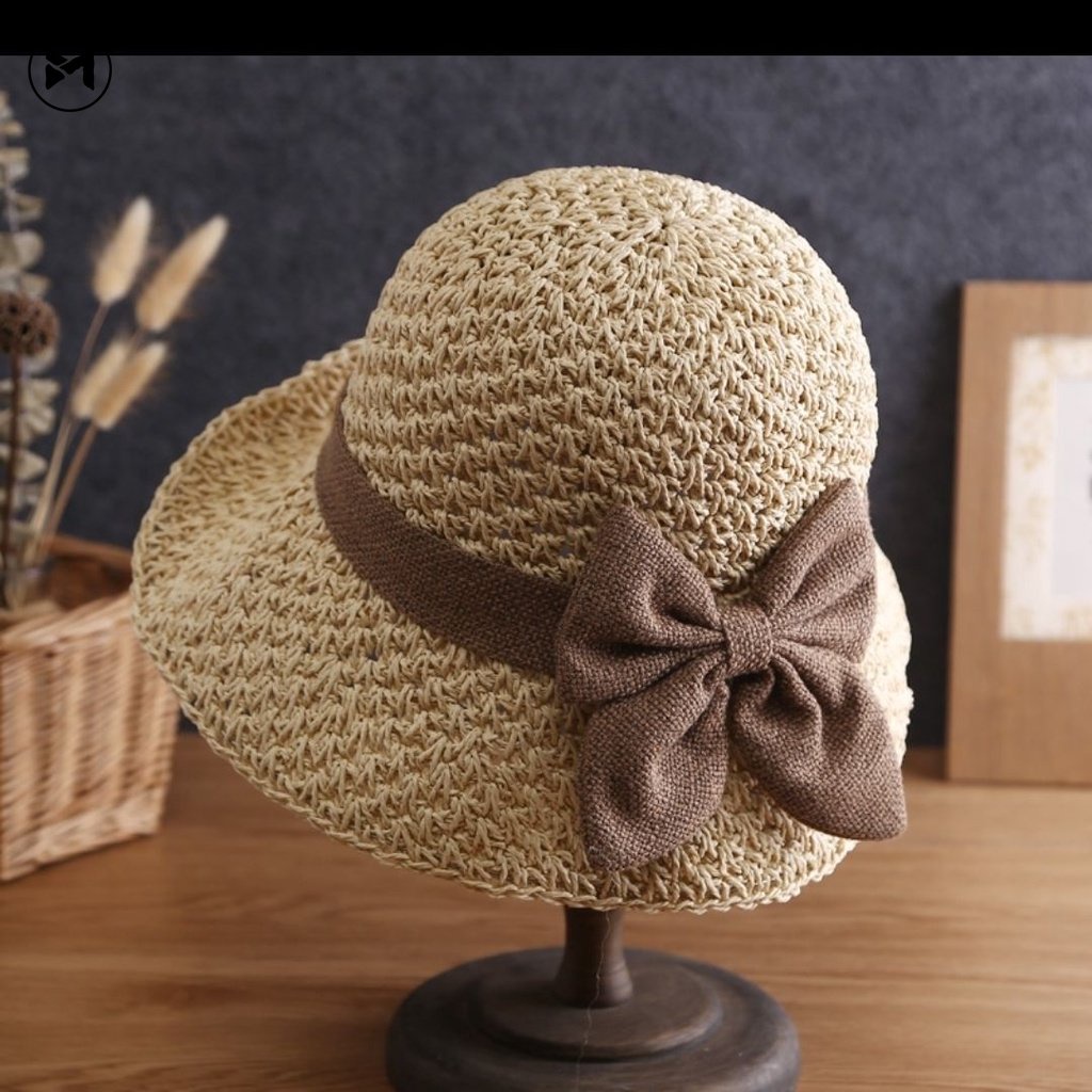 Nón Cói Vành Rộng Thắt Nơ Phong Cách Hàn Quốc Mẫu Mới 2023 Dành Cho Nữ