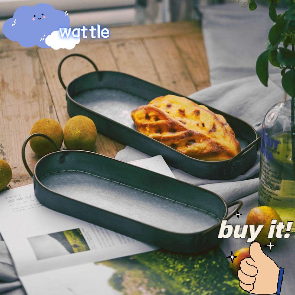 Khay Sắt Tròn Đựng Bánh Mì Có Tay Cầm Trang Trí Nội Thất