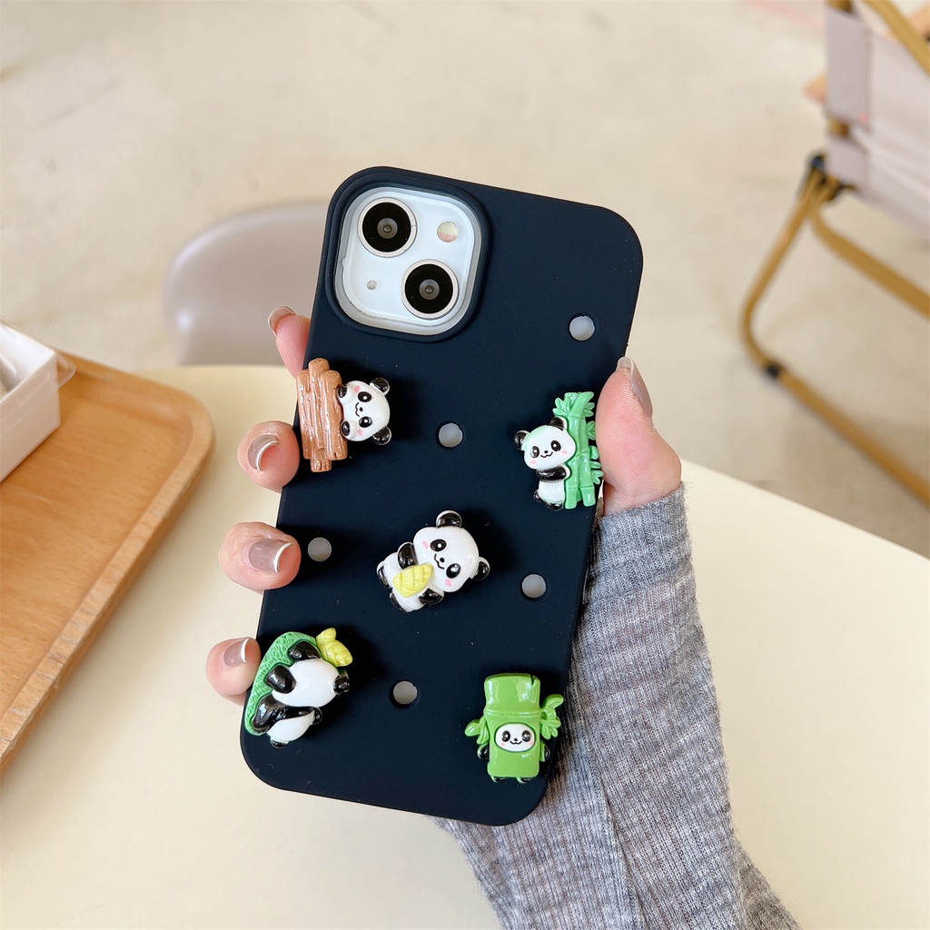 Ốp Điện Thoại Tpu Silicon Mềm Chống Sốc In Hình Gấu Trúc Hoạt Hình Dễ Thương Cho iPhone 14 13 12 11 Pro Max