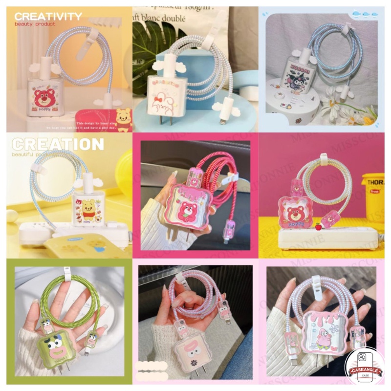 Bộ Phụ Kiện Bảo Vệ Cáp Sạc 5 Trong 1 Cho Apple 18 / 20W