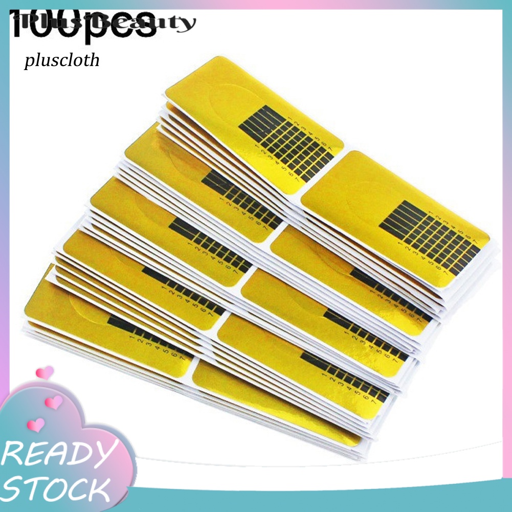 Set 100 Miếng Dán Hỗ Trợ Điêu Khắc Móng Gel UV