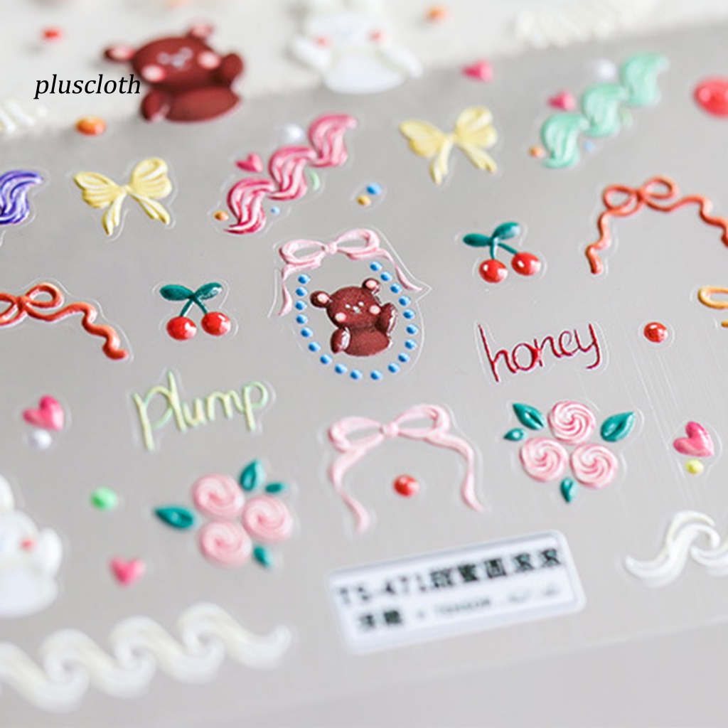 &lt; Pluscloth &gt; Hình Dán Móng Tay Mini Hoạt Hình Quyến Rũ Cho Nữ