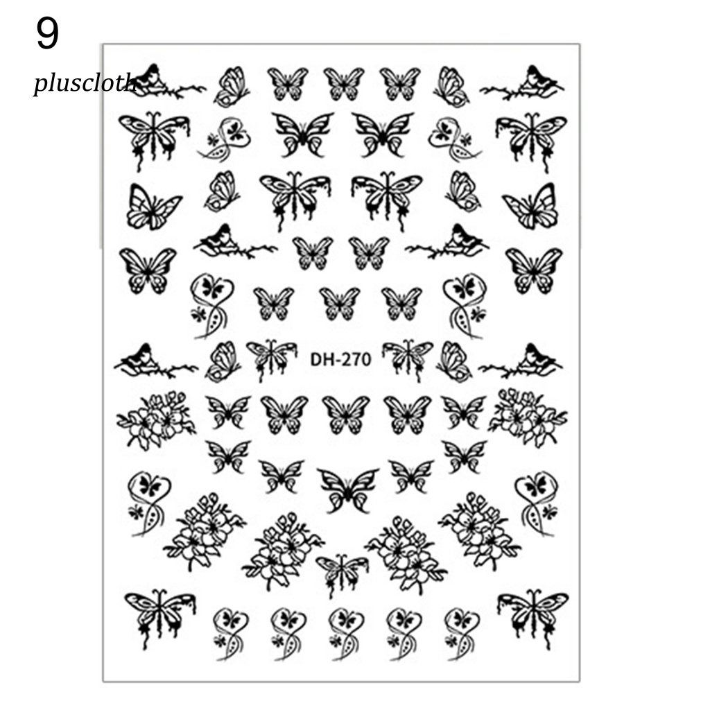 Miếng Dán Trang Trí Móng Tay Hình Bướm Tinh Tế Dành Cho Nữ