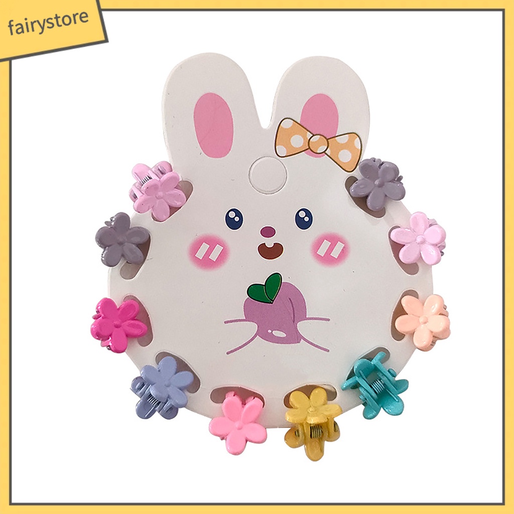 Set 10 Kẹp Tóc Càng Cua Độ Co Giãn Cao Không Phai Màu Trang Trí Tóc Ngọt Ngào Cho Bé