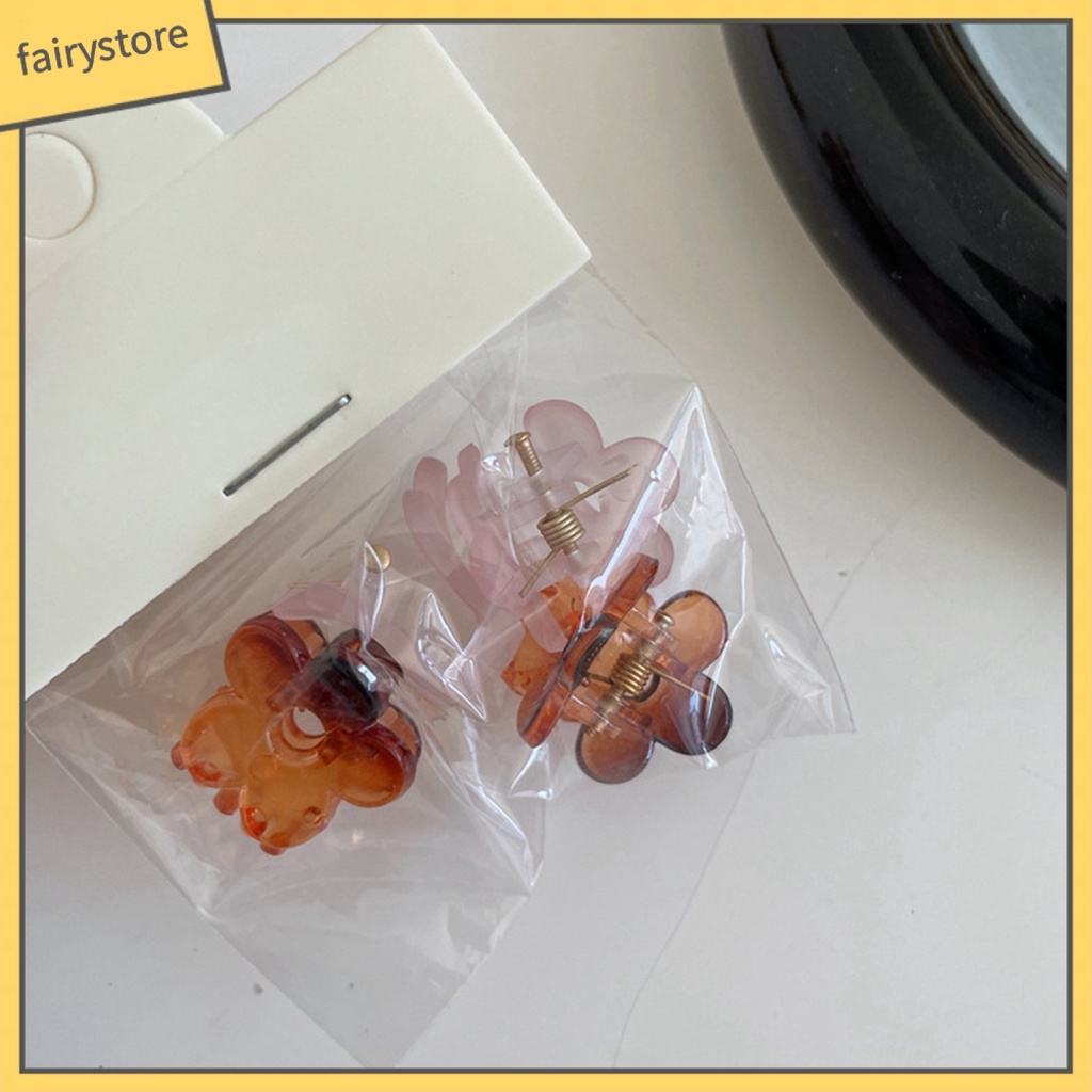 Bộ 4 Kẹp Tóc Hình Hoa Mini Xinh Xắn Cho Bé Gái