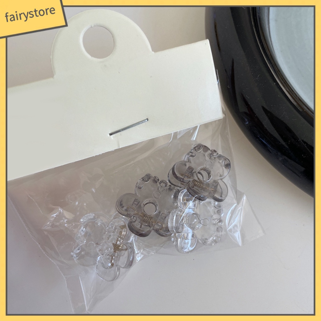 Bộ 4 Kẹp Tóc Hình Hoa Mini Xinh Xắn Cho Bé Gái