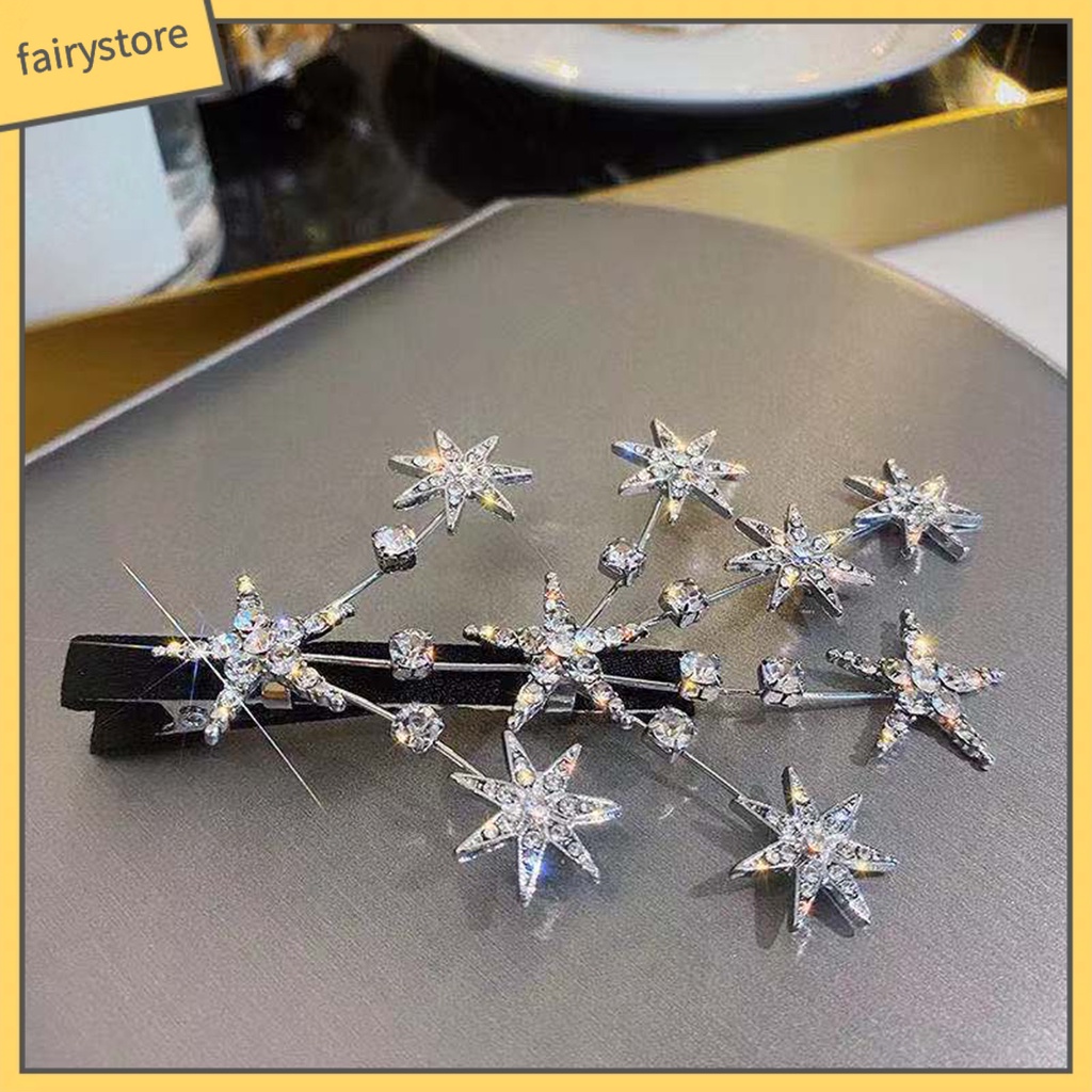 Kẹp Tóc Hình Ngôi Sao Đính Đá Lấp Lánh Thời Trang Cho Nữ