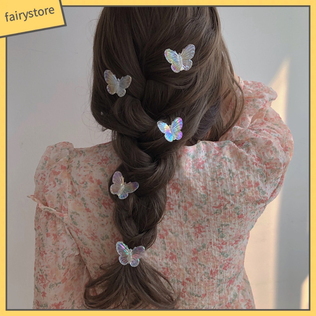 Kẹp Tóc Trong Suốt Tạo Hiệu Ứng 3D Độ Bóng Cao Trang Trí Tóc Mùa Hè