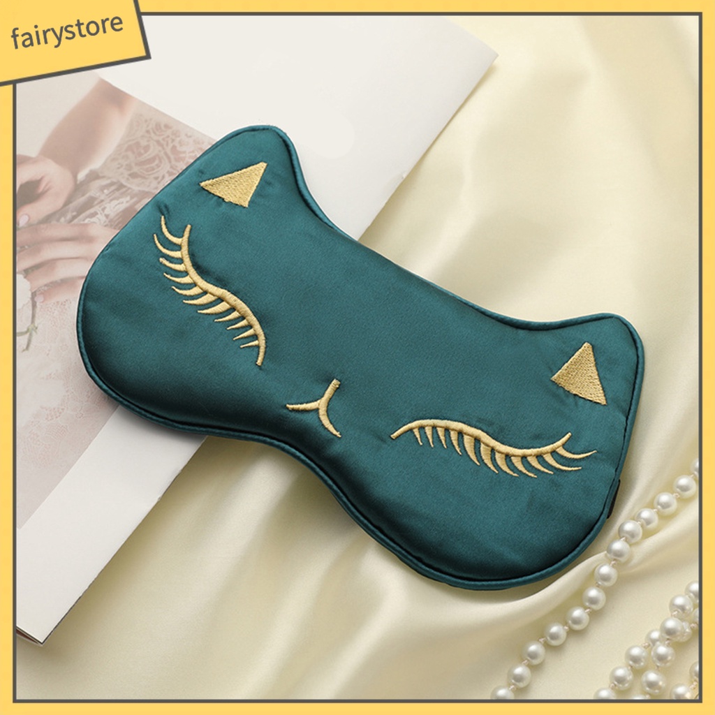 Miếng Dán Che Mắt Ngủ Làm Mát Thêu Họa Tiết Hoạt Hình Dễ Điều Chỉnh