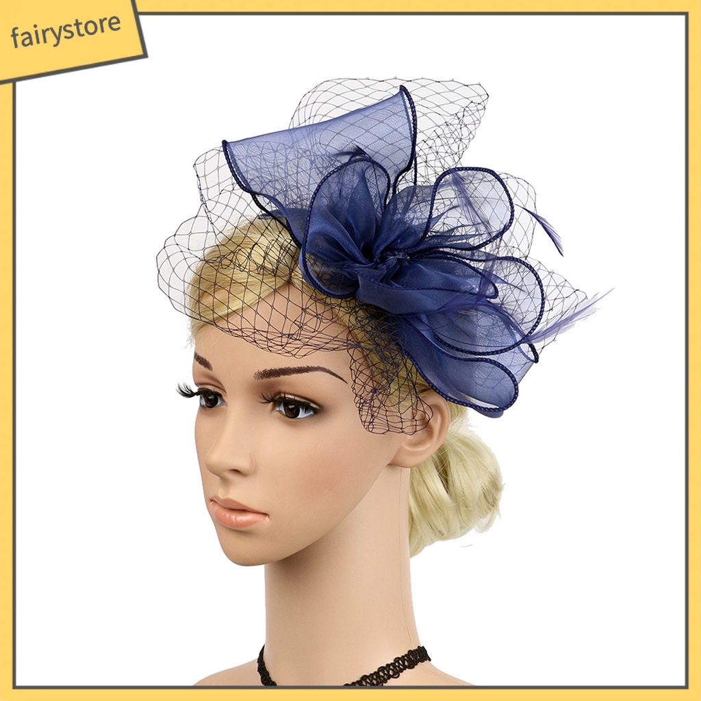 Mũ Lưới Thắt Nơ Phong Cách Hoàng Gia Cổ Điển Dùng Để Trang Trí Tiệc Cưới