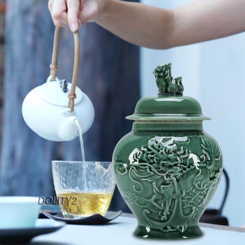 Bộ 2 Lọ Gốm Sứ Đựng Gừng Để Bàn Trang Trí Nhà Cửa / Tiệc Cưới