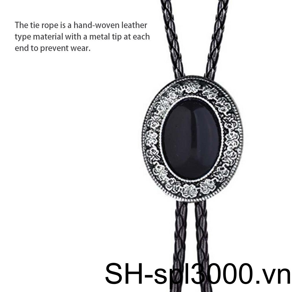 Cà Vạt Da PU Phối Đá Thời Trang Cho Nam