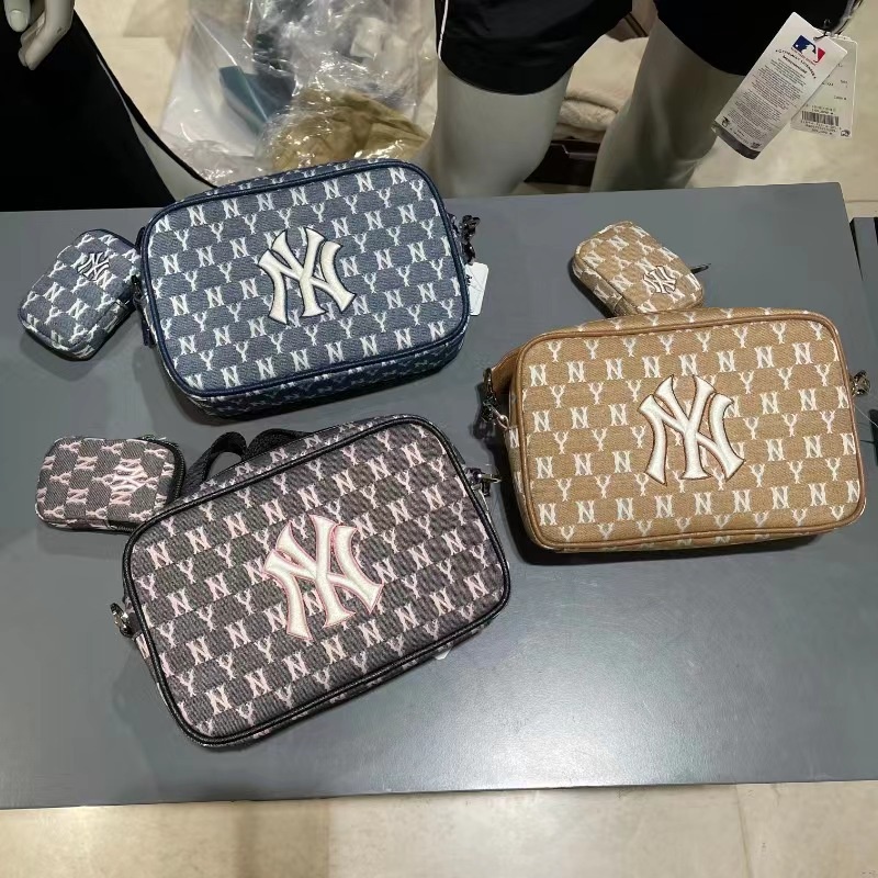 Túi Đeo Chéo Vai Vải Denim Họa Tiết Thêu NY Thời Trang Sành Điệu Cho Nam Và Nữ