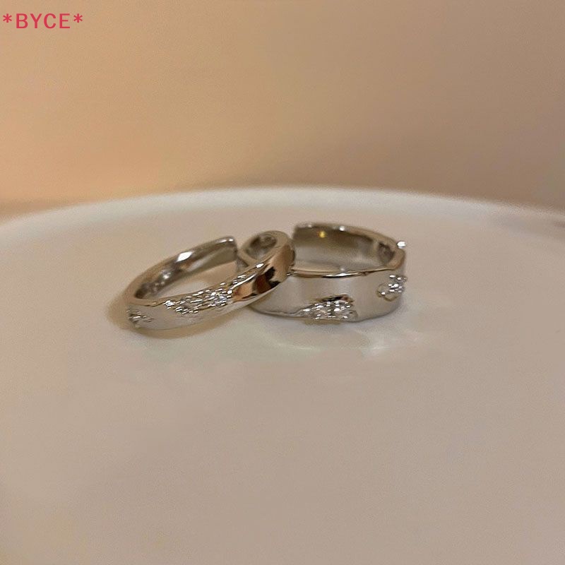 Bộ 2 Nhẫn Hở Mạ Bạc Đính Đá Phong Cách Punk Cổ Điển Cho Nam Và Nữ Mới