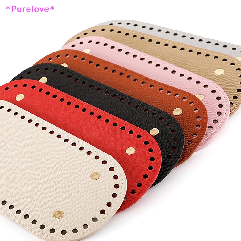 Túi Xách Da Dệt Kim Thủ Công Đế Dài 22 * 10cm Có Lỗ Mới