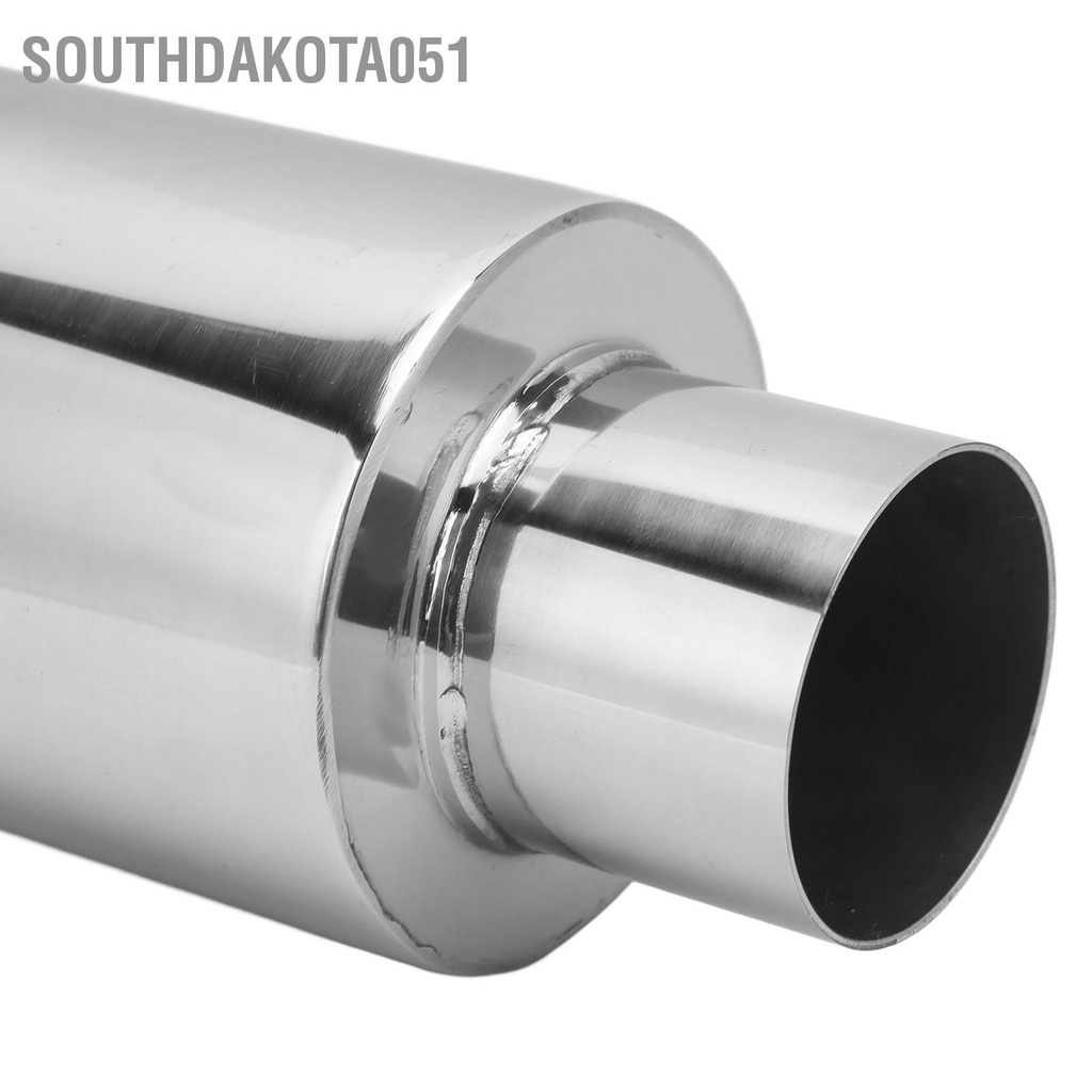 Southdakota051 Ống Xả Bằng Thép Không Gỉ Đầu Vào 2in Ra 3.5in Tròn Bộ Giảm Thanh Một Buồng Đa Năng Cho Xe Hơi
