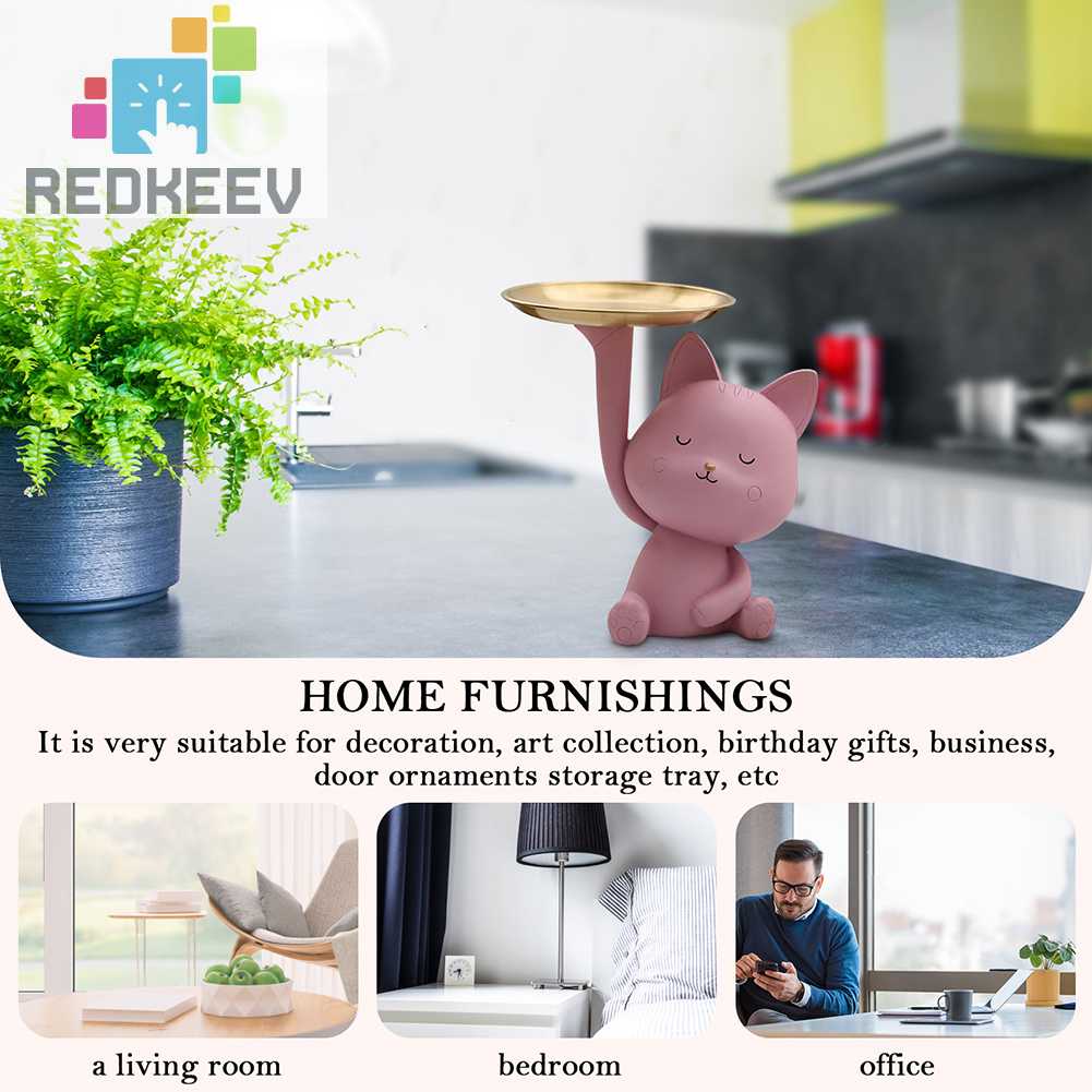 Mô Hình Chú Mèo Bằng Nhựa Resin Dễ Thương Trang Trí Phòng Khách