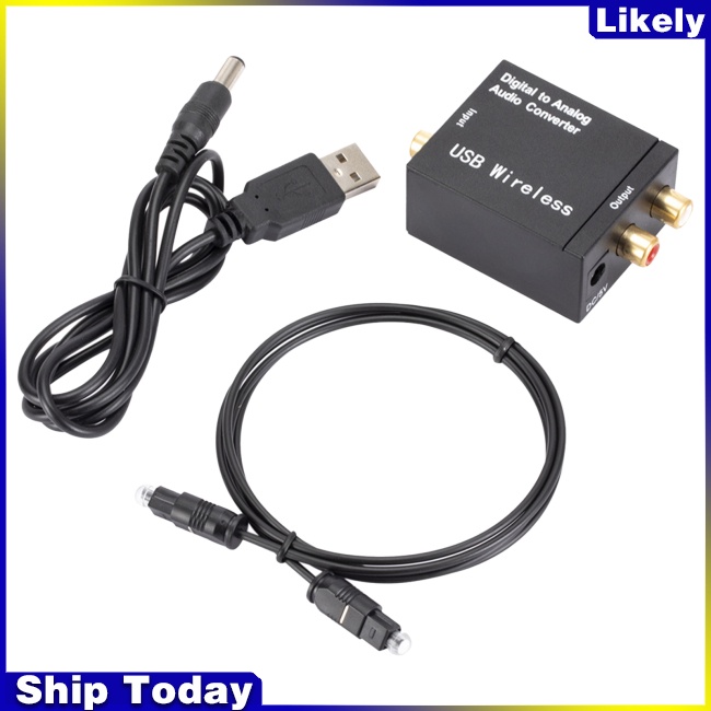 Bộ Chuyển Đổi Âm Thanh Kỹ Thuật Số Sang Analog Bluetooth 5.0 Sợi Quang Toslink Coaxial Sang Rca R / l