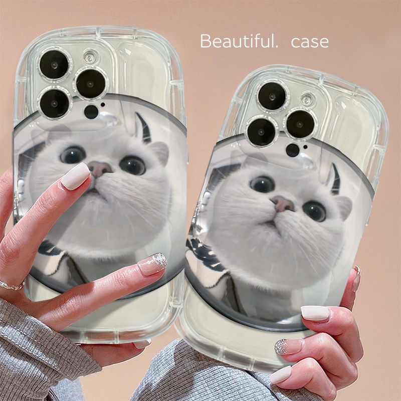 Ốp Điện Thoại Silicone Mềm Trong Suốt Chống Sốc In Hình Mèo Dễ Thương Cho IPhone 14 13 12 11 Pro Max XS X XR 8 + 7 Plus