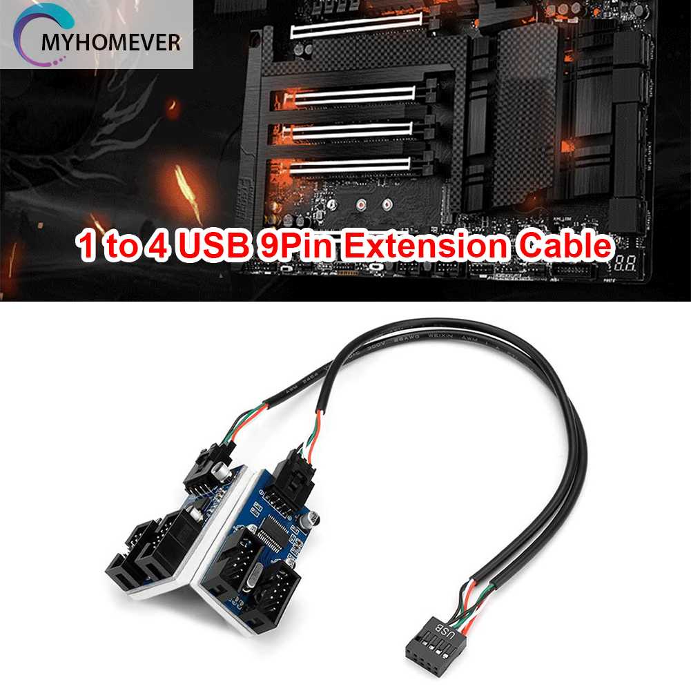 Dây Cáp Nối Bo Mạch Chủ 1 / 2 Cổng USB 9 Pin