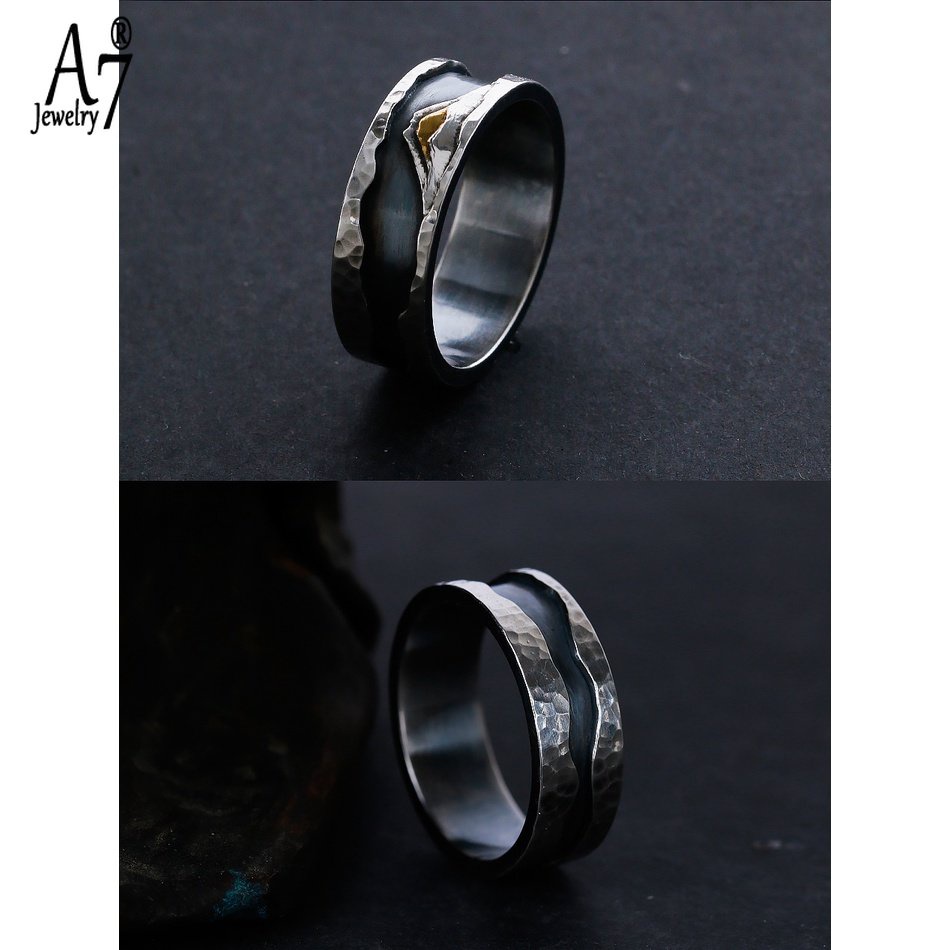 A7 | Nhẫn Đôi Hình Núi Tuyết Thời Trang Cao Cấp M3540