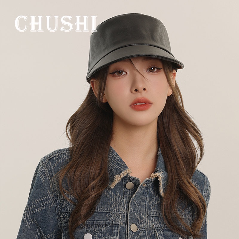 Nón Da pu Vành Tròn Lớn Thời Trang Cá Tính Cho Nữ