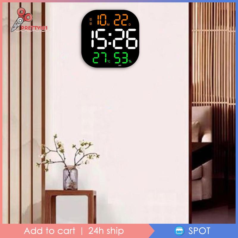 [Prettyia1] Đồng Hồ Điện Tử Màn Hình Lớn Hiển Thị Ngày Tháng Có Thể Điều Chỉnh Độ Sáng