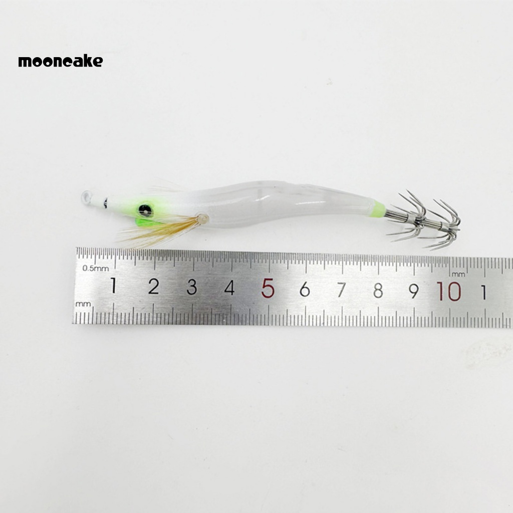 &lt; Mooncake &gt; Mồi Câu Cá Giả Hình Mực Phát Quang UV Bằng Kim Loại