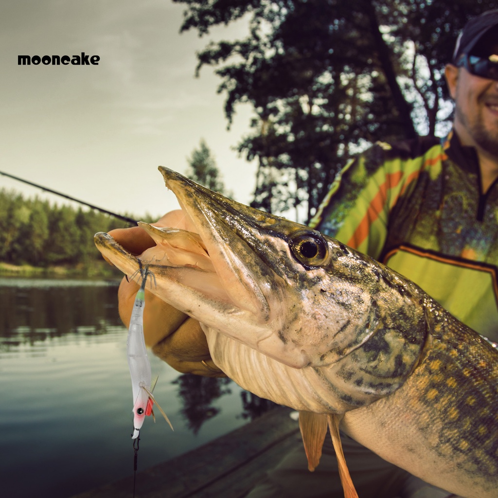 &lt; Mooncake &gt; Mồi Câu Cá Giả Hình Mực Phát Quang UV Bằng Kim Loại