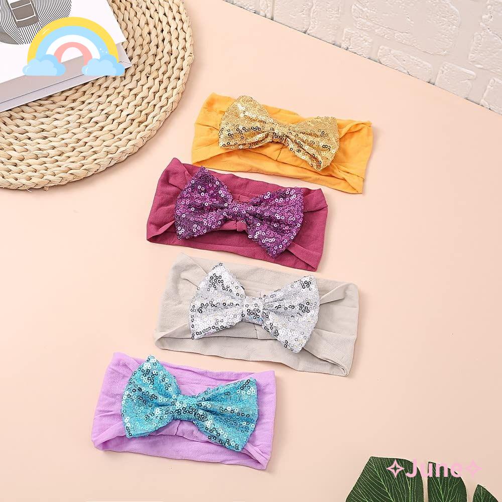 Băng Đô Quấn Đầu Bằng Nylon Co Giãn Dành Cho Em Bé