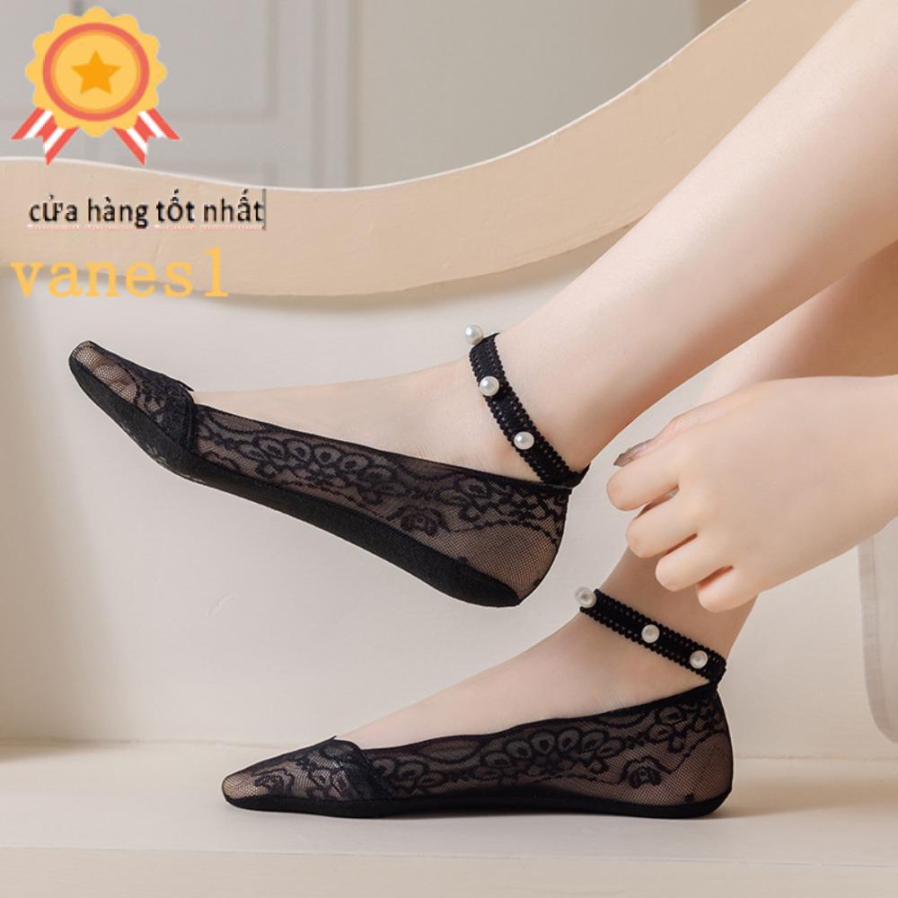 Vớ Ren Rỗng Thoáng Khí Thoải Mái Thời Trang VANES1 Vớ Thuyền Họa Tiết Dễ Thương