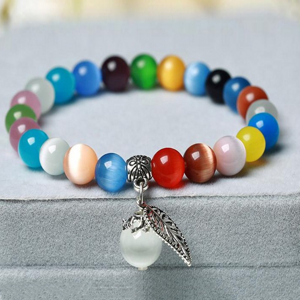 Vòng Tay Gắn Hạt Pha Lê Nhân Tạo Chống Mài Mòn Thời Trang Cho Nữ