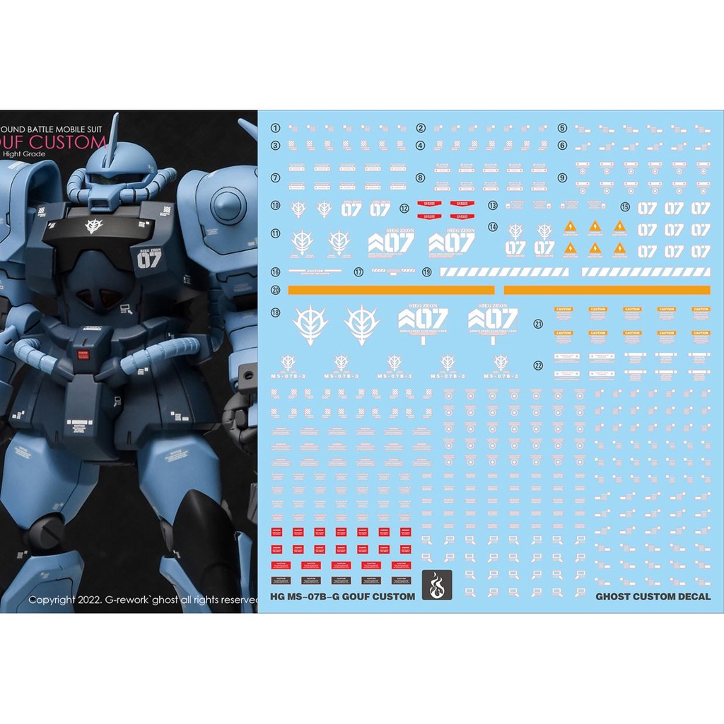 Decal Dán Trang Trí Xe Hơi HG B3 GOUF GOUF
