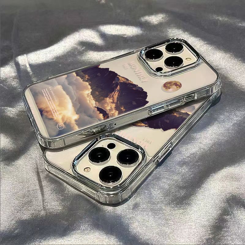 ✅Ốp Điện Thoại Mềm Chống Sốc Họa Tiết Núi Tuyết Cho Iphone 13 7 8 Max 1211 14 Pro