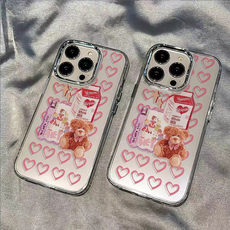 ✅Ốp Điện Thoại Mềm Chống Sốc Hình Gấu Cho iPhone1211max7 / Apple 14pro 13 Love plus 8