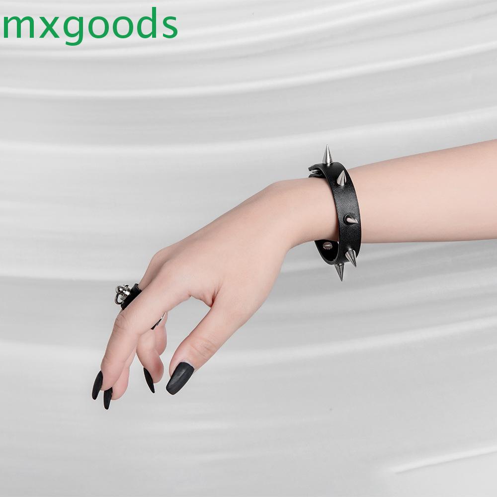 Vòng Đeo Tay Đinh Tán Mũi Nhọn Có Thể Điều Chỉnh Phong Cách Punk Gothic Unisex