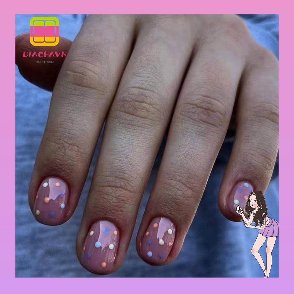 Set 24 Móng Tay Giả Có Thể Tháo Rời