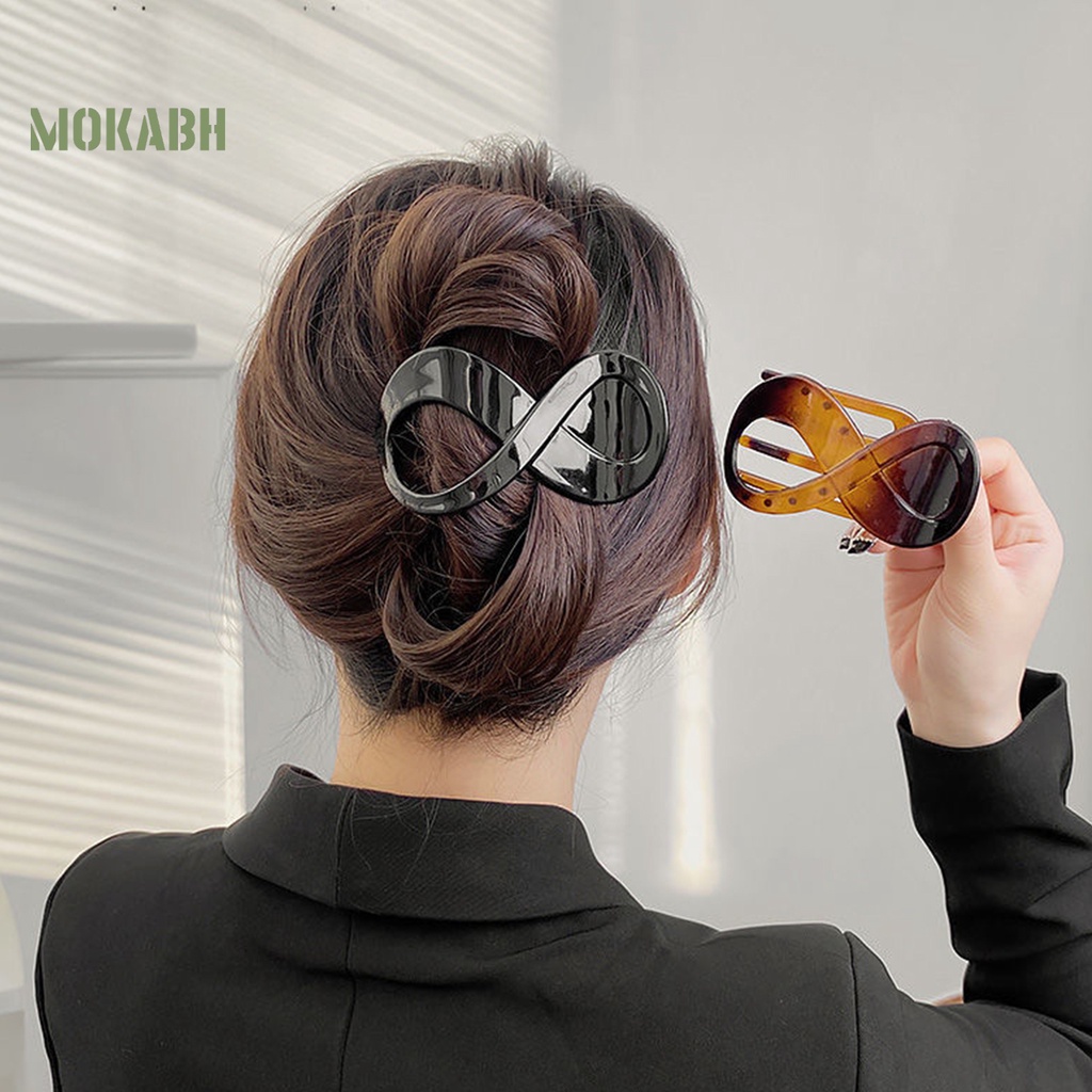 Kẹp Tóc Hình Chiếc Răng Mạnh Mẽ 8 Màu Sắc Trơn Dành Cho Nữ