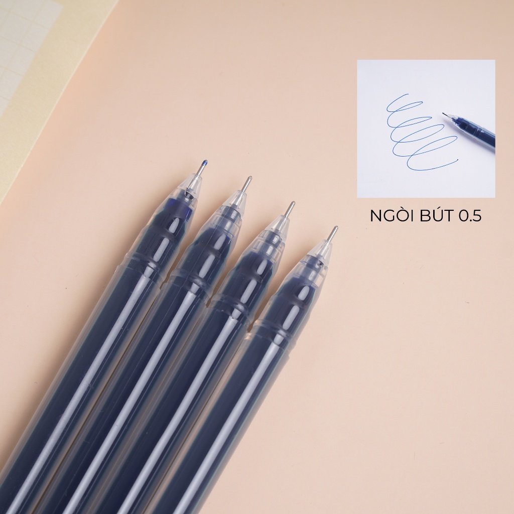 Bút Gel Ngòi 0.5mm Văn Phòng Phẩm PATO Màu Đen Đỏ Xanh B65