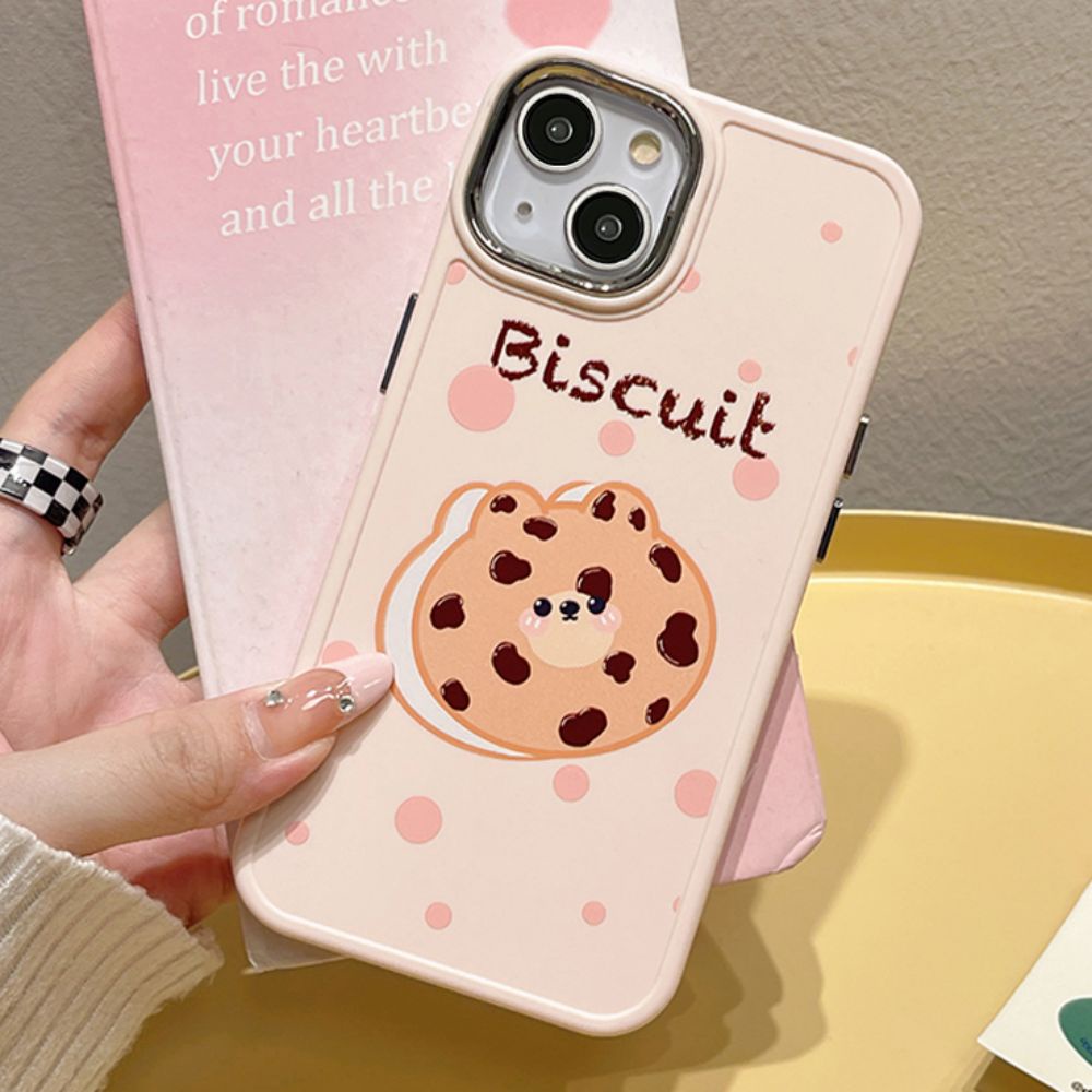 Ốp Điện Thoại TPU Mềm Chống Sốc Mạ Điện In Hình Gấu Bánh Donut Cho IPhone 11 14 13 12 Pro Max