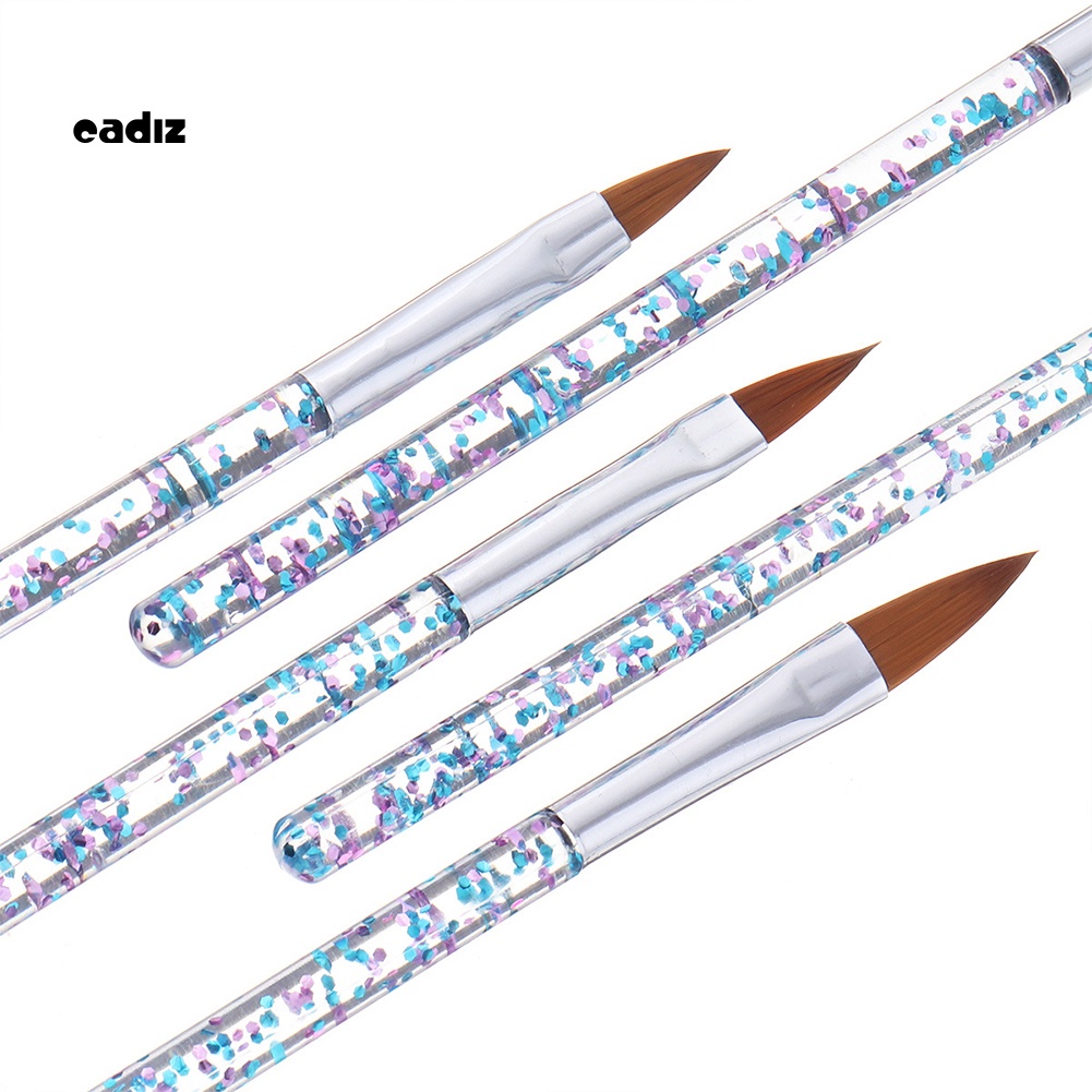 Set 5 Cọ Vẽ Móng Tay Nghệ Thuật Họa Tiết Hoa Đẹp Mắt Tiện Dụng